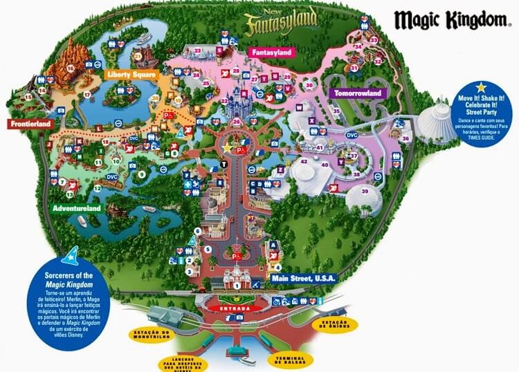 Magic Kingdom map