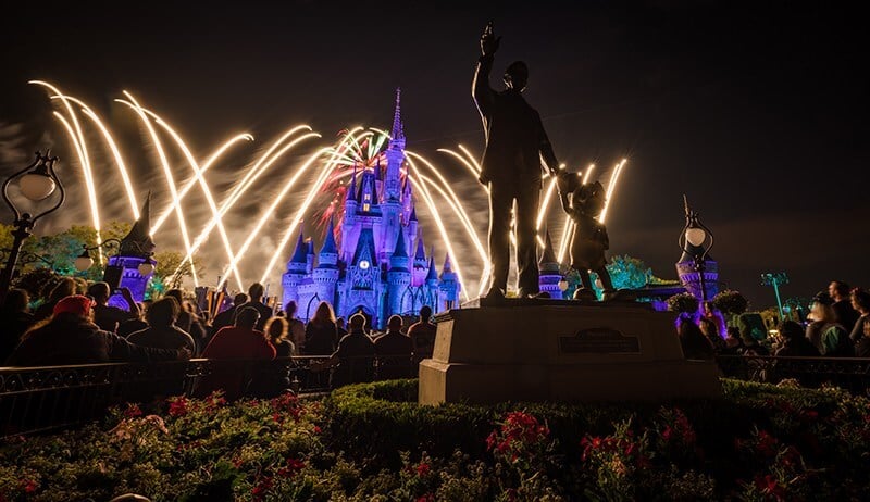 Disney show at night