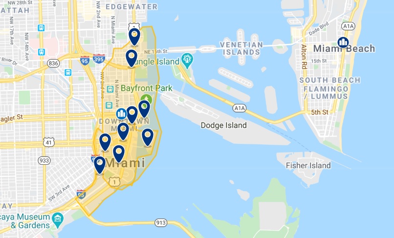 Miami Downtown Map