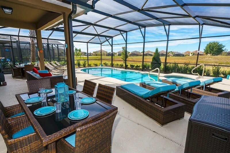 Private pool in a condo's house